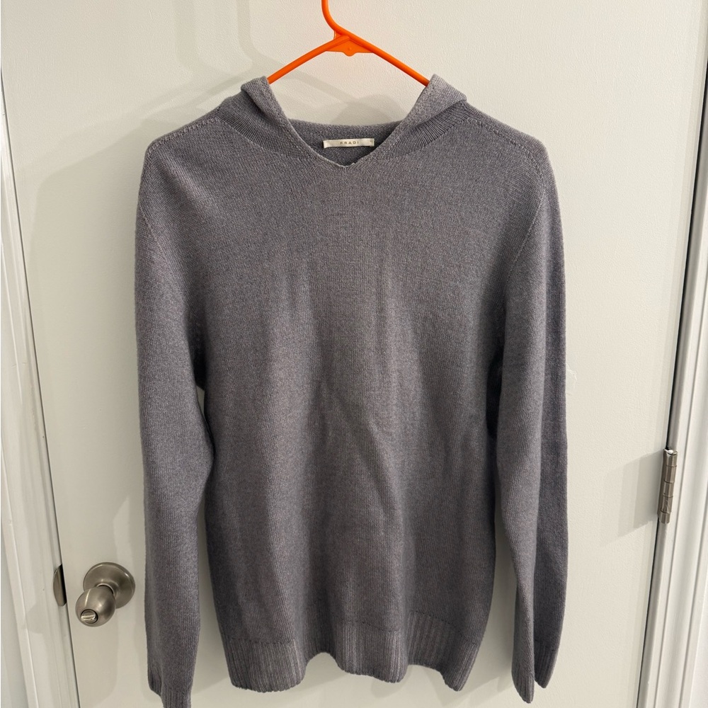 Men’s Grey Cashmere Hoodie - Large